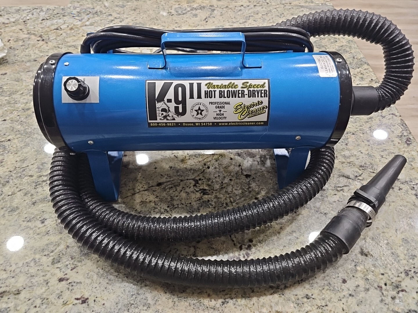 ELECTRIC CLEANER CO. K9 II Hot Blower Dryer For Dogs Blue With Hose eBay