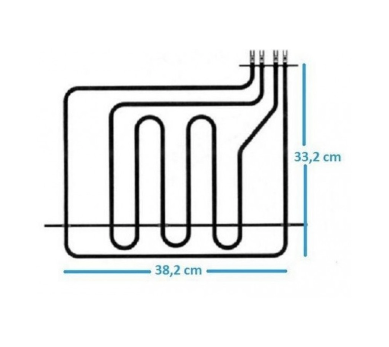 Resistenza superiore grill ORIGINALE forno Nardi 800 + 1600 Watt riscaldatore