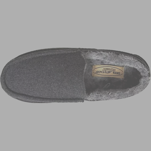 Deer Stags Spun Dark Grey Mens 9W Deer Stags Unisex Spun Wool Slipper - Dark Grey - 9 Wide  main image 3