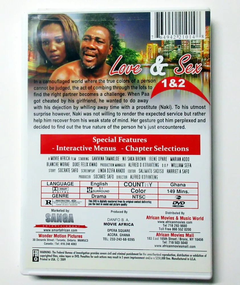 Love andamp; Sex Film Parts 1 And 2 DVD Sanga Entertainment Alfred Koranteng New eBay