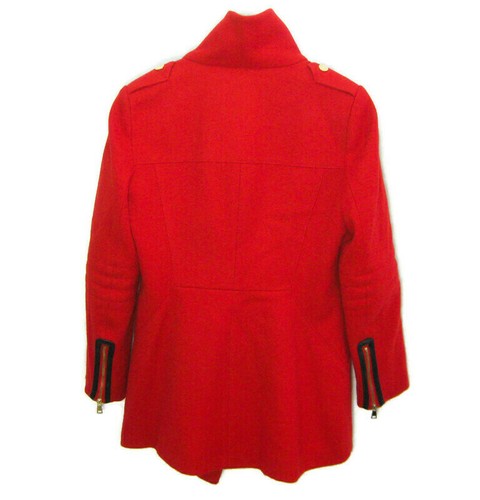 FRENCH CONNECTION Women's (Size 6) Red Wool Asymmetrical Peacoat Coat Jacket Top - Picture 3 of 5