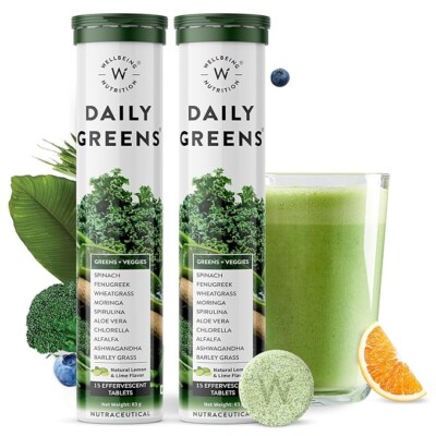 Wellbeing Nutrition Daily Greens | Wholefood Multivitamins with Vitamin C SF