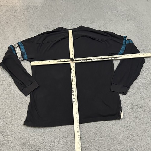 San Jose Sharks Shirt Mens Large Black Blue Long Sleeve Crew Neck Cotton NHL CCM - Picture 2 of 10