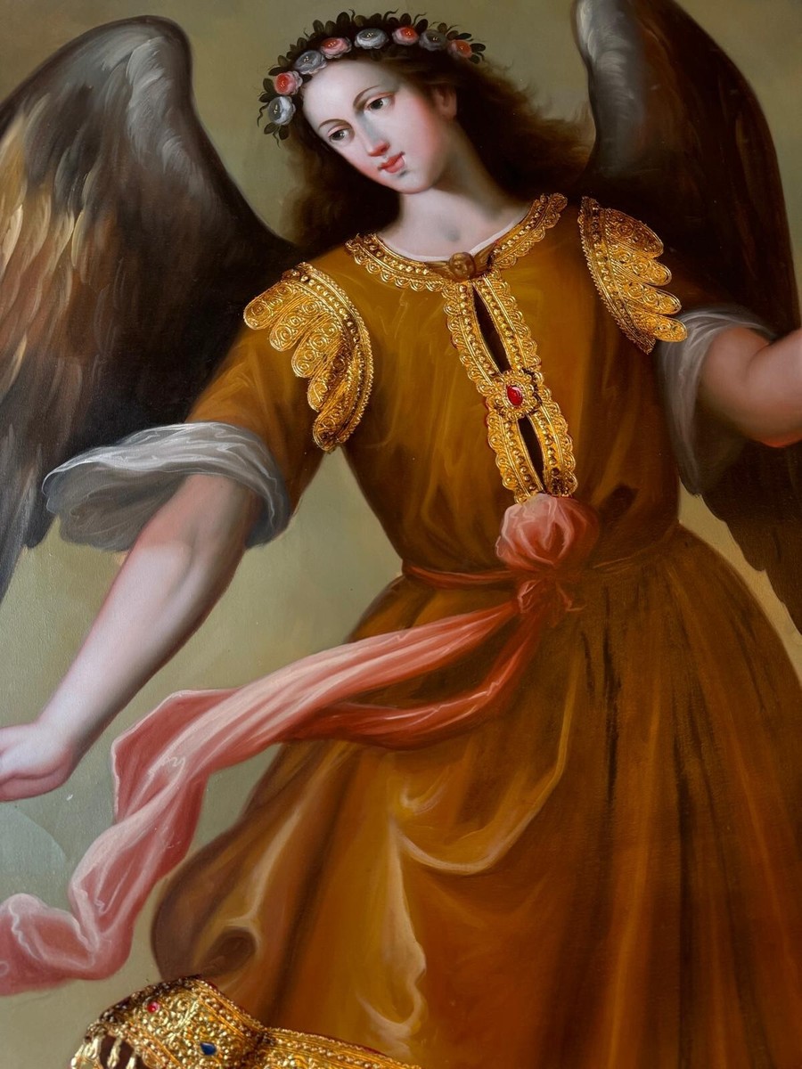 Archangel Raphael Reflection - Painting on Canvas Cusco  display picture 2