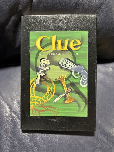 Clue Vintage Game Collection Wooden Library Book Shelf Edition Open Box - Picture 11 of 14