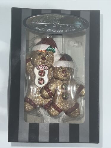 Christopher Radko Celebrations Glass Christmas Ornament Gingerbread Men - Afbeelding 1 van 8