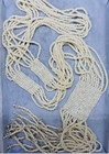 Vintage Art Deco White Perlosied Glass Bugle And Seeds 28" Necklace - Gorgeous! — photo 4