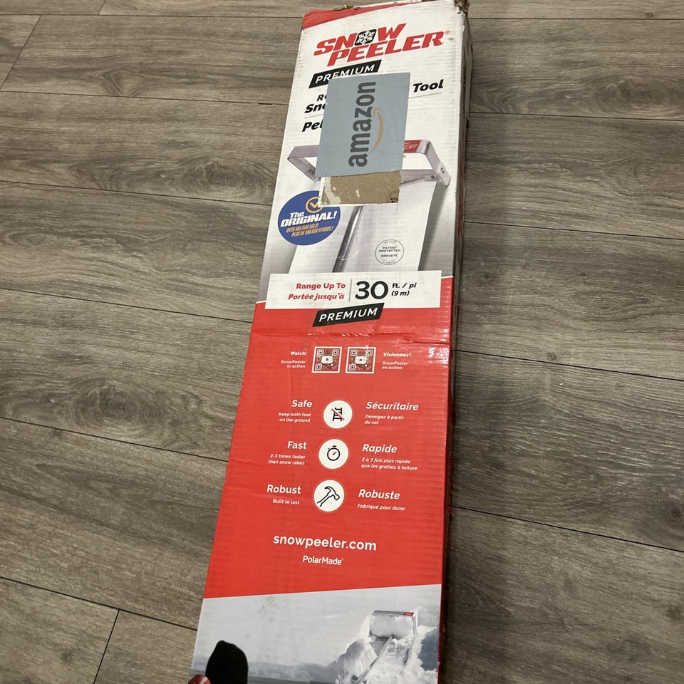 Premium Roof Rake for Snow Removal - 30 ft. Roof Snow Removal Tool ...