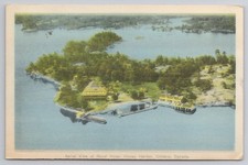 Aerial View Royal Hotel Honey Harbor Ontario Canada Unp Postcard