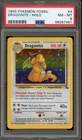 Pokemon Dragonite Fossil Unlimited Holo Rare #4 PSA 8