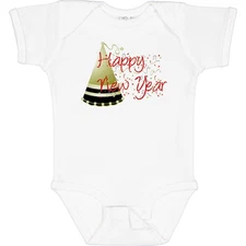 Inktastic Happy New Year Baby Bodysuit Years Eve Confetti Hat One-piece Infant