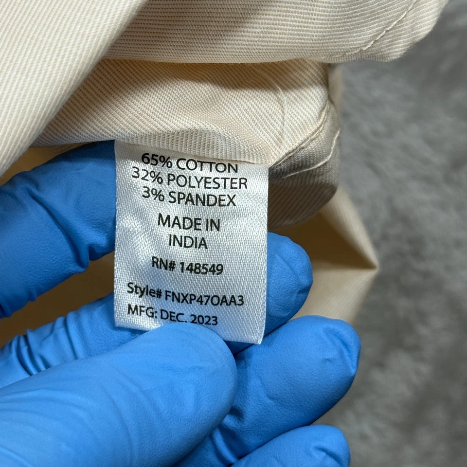 Free Planet Mens 4X Hawaiian Shirt Beige Short Sleeve Cotton Blend Pocket Casual - Image 3 of 4