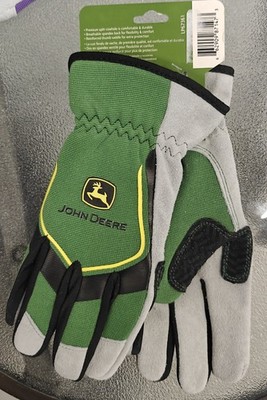 JOHN DEERE XLARGE MEN'S WORK GLOVE ALL PURPOSE JD0035/LP67362 LEATHER 
