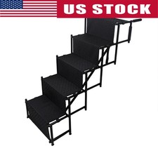 5 Steps Dog Ramp Ladder with Nonslip Surface Foldable Pet Stair Large Dog Step