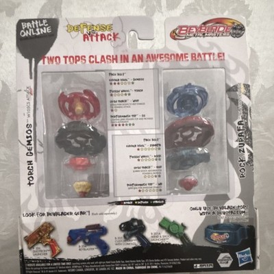 Hasbro Beyblade Metal Masters 2-Pack: Rock Zurafa & Torch Gemios