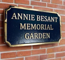 Customized memorial heavy brass metal outdoor plaque Garden memorial plaque