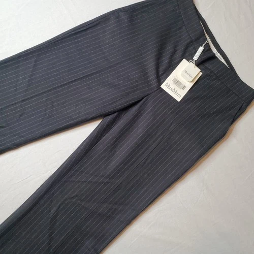 Max Mara Women's Size 6 NWT Affetto Trousers Wool Blend Black 11361553