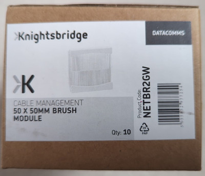 Knightsbridge Bürstenmodul 50 x 50 mm weiß NETBR2GW 10er Box - Neu