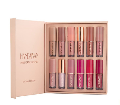 12 Colors Matt Ink Lippenstift Set Velvet Nude Rose Pink Waterproof Long-Lasting