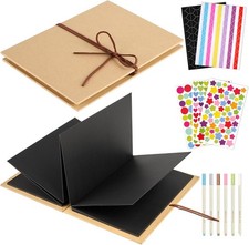 Small Scrapbook Album 6x8 in with Black Pages for Photo Storage