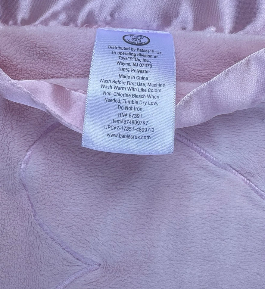 Manta Koala Bebé Rosa Corazón Minky Puntos Borde Satinado De Colección Y2K Bebés Juguetes R Us Foto 4 de 4