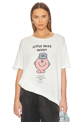 The Laundry Room Little Miss Wifey Oversized Tee in White XL NWOT $59