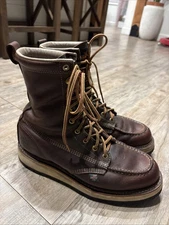 Thorogood Men's 8" Wedge Sole Soft Toe Work Boot (U.S.A.) 814-4178 Brown 10 1/2