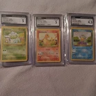 Charmander Squirtle Bulbasaur Set Cgc Graded 5 Base Set Unlimited