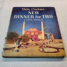VTG Betty Crocker 1964 (stained) New Dinner for Two Cookbook 1st Ed. 1st Print.