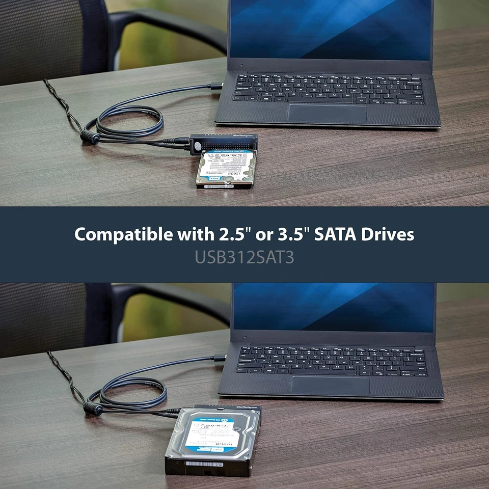 StarTech.com USB to SATA Adapter Cable - 2.5in and 3.5in Drives - USB 3.1 - 10Gb - Image 2 of 4