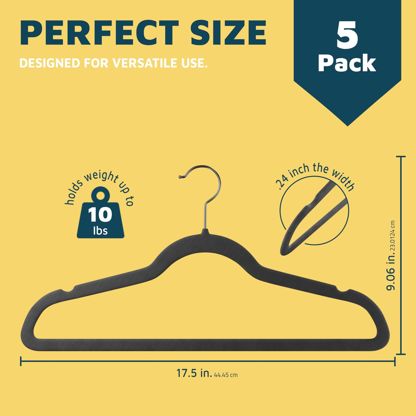 Velvet Clothes Hangers – with 360 Degree Swivel Hook and Non-Slip Shoulder No...