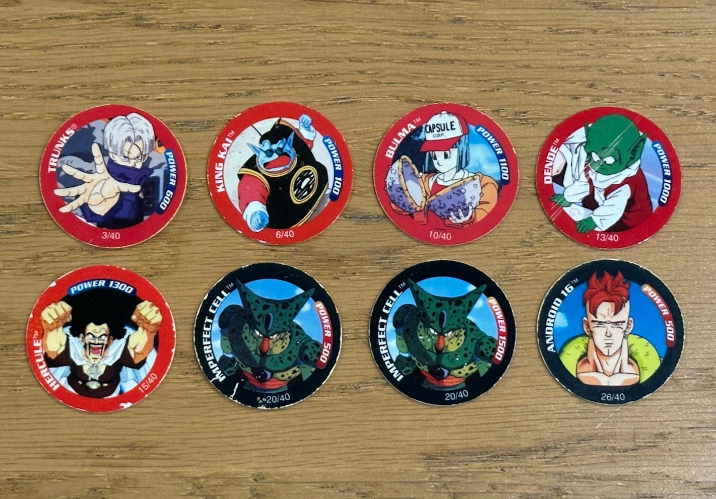 2000 DRAGON BALL Z DBZ TAZO SERIES 1 - Used - Lot Of 5