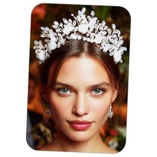 Rhinestones Tiara and Crown Silver Wedding Headband Princess Crown Hair