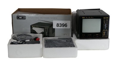 ICE | Black Mini-TV | Vintage / Portable | Black & White | Boxed