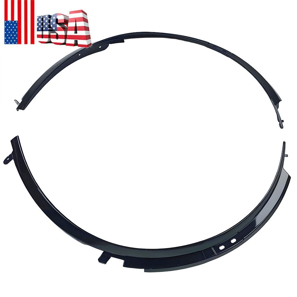 For Corvette C7 Z06 2014-2019 Gloss Black Front Wheel Trim Fender Flares Pair