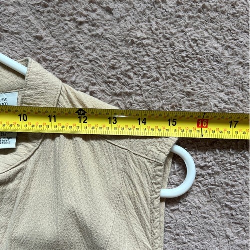 Abito midi donna vintage bianco cervo elasticizzato con bottoni senza maniche taglia M - Foto 3 di 5