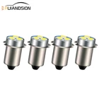 4pcs P13.5S PR2 3030 3 SMD LED TORCH FLASHLIGHT LAMP BULB GLOBE 3V White 6000K