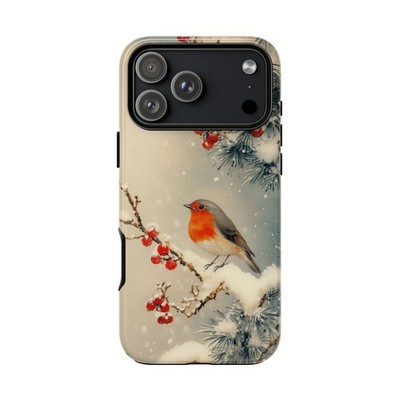 For iPhone / Galaxy / Pixel | Phone Ink Case - Hokusai Robin Snow Branch Bird