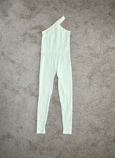 Ivory Ribbed One Shoulder Jumpsuit
