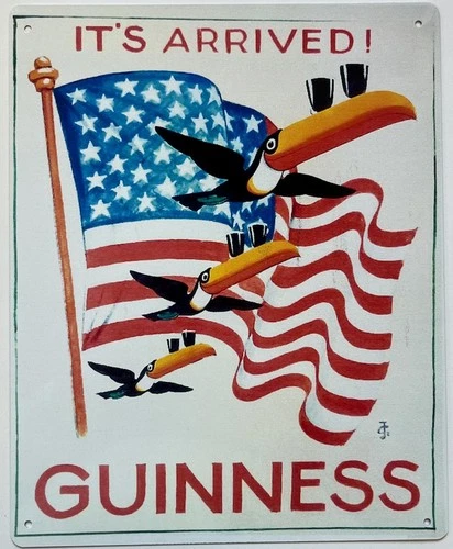 Vintage Style Wall Tin Metal Signs Home Décor 8x12 It's Arrived Guinness USA /S