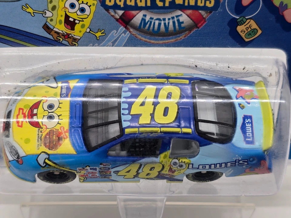 2004 Team Caliber Jimmie Johnson The Spongebob Squarepants Movie Issue #70 1/64 - Image 3 of 4