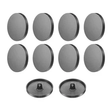 10pcs Metal Round Flat Sewing Buttons 28mm Alloy Button, Black