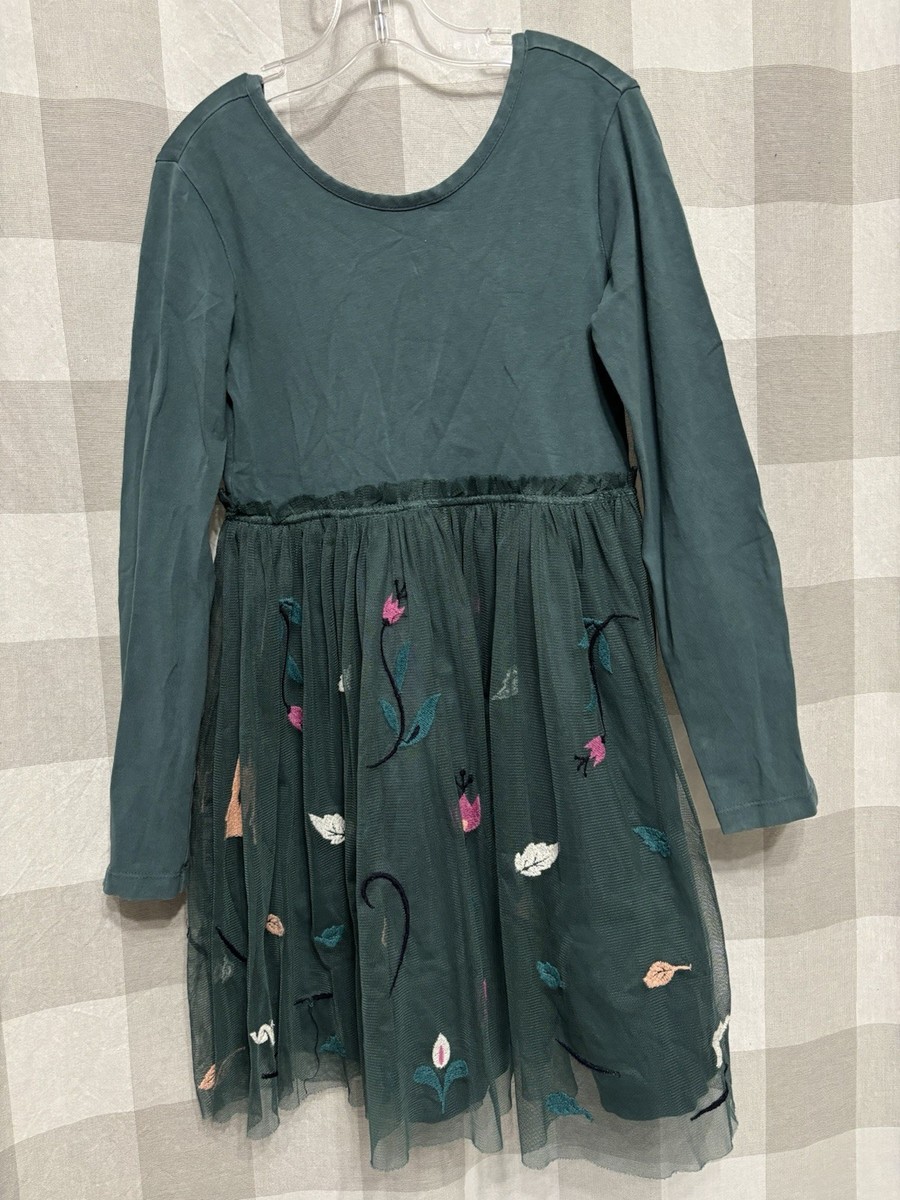 Hanna Andersson Disney Frozen Long Sleeve Tulle Dress Size US 8 130 Cm