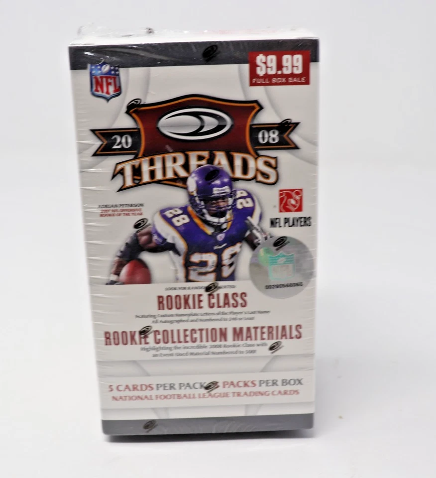 Rare 2008 Donruss NFL Threads Sealed Football Blaster Box Rookies Peterson - Image 2 of 4