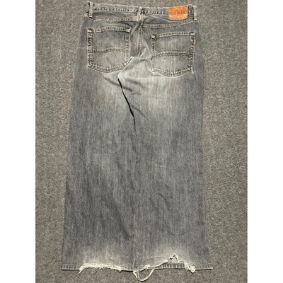 EDWIN selvedge jeans 505z baggy loose japan gray trashed fit 36X28 (tag 36X34