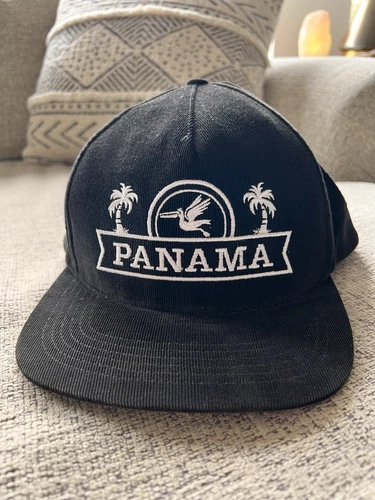Casquette chapeau SUPREME Panama noir snapback