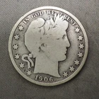1906 **S** BARBER SILVER HALF DOLLAR ***NICE COIN!***  FREE SHIPPING! C1932