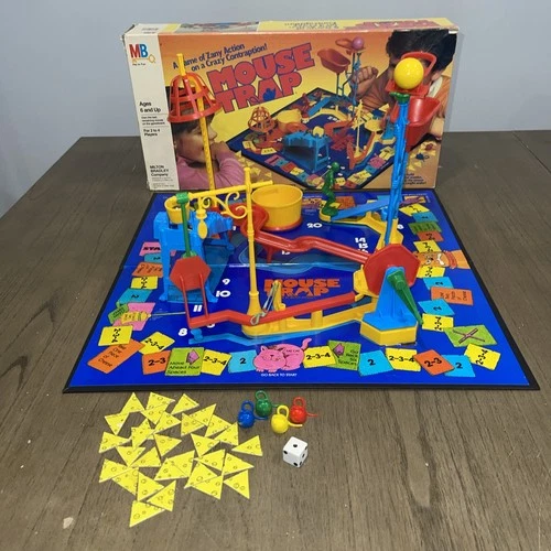 Vintage 1986 Mouse Trap Board Game Milton Bradley 100% COMPLETE No Instructions