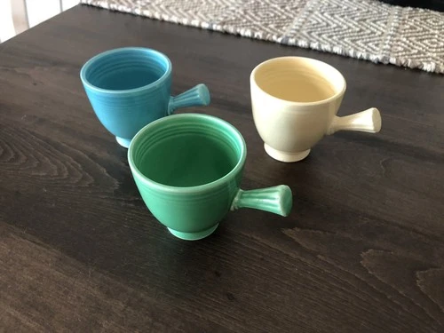 Vintage Fiesta Stick Handle Demitasse Espresso Cups All Three