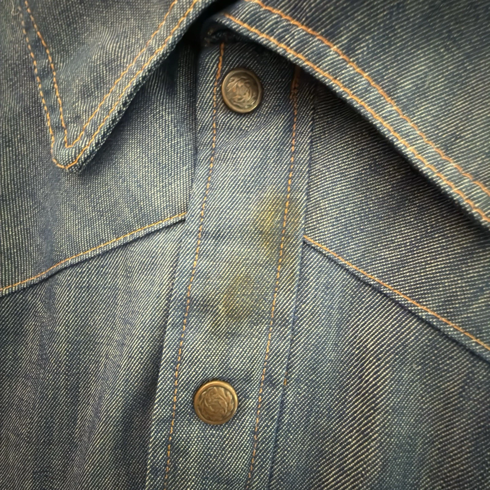 Vintage Stearns Goose Down Insulated Western Denim Look Jacket Large Minnesota image 3